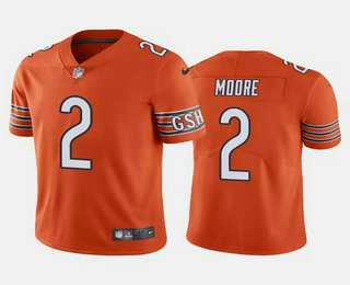 Men & Women & Youth Chicago Bears #2 DJ Moore Orange Vapor Untouchable Stitched Football Jersey